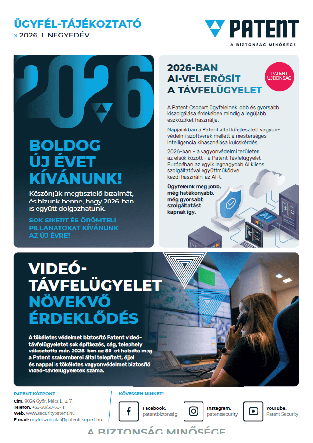 Patent hírlevél 2026. I. n.év